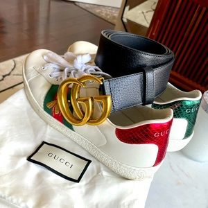 Gucci Bundle - Ace Sneakers + Marmont Belt